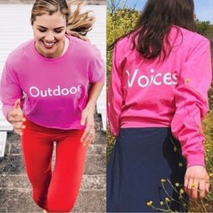 OUTDOOR VOICES LA LOS ANGELES HOT PINK LONG SLEEVE